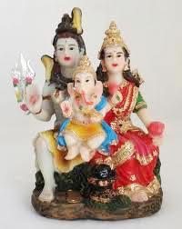 Polyresin Shiv Parvati Parivar Statue