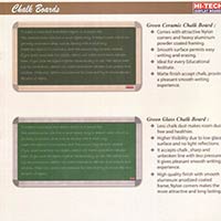Green Ceramic Glass Chalk Board