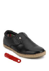 Black Loafers Leather Shoes