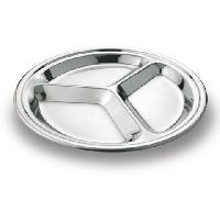 Semi Oval 3 Compartment Tray