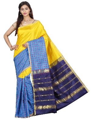 Half and Half Handloom Pure Silk Saree 02