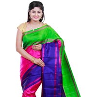 Thread Work Border Silk Saree 04