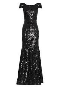 Black Sequin Dress