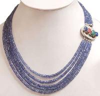 tanzanite gemstone beads necklace