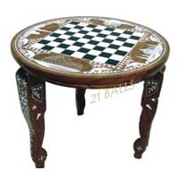 21 BALLS CHESS TABLE (ROUND)