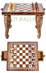 21 BALLS CHESS TABLE (SQUARE)