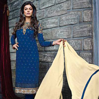 Georgette Straight Churidar Suits