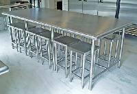 steel dining table