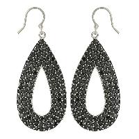 925 Sterling Silver Black Spinel Gemstone Earrings