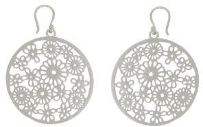 925 Sterling Silver Flower Looking Filigree Earrings