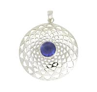 Genuine Tanzanite Gemstone 925 Sterling Silver Pendant