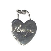 Lovely I Love You 925 Sterling Silver Pendant