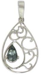 New Stylish Blue Topaz Gemstone 925 Sterling Siver Pendant