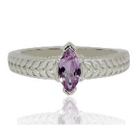 Party Wear Pink Tourmaline 925 Silver Ring