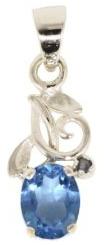 Stylish 925 Sterling Silver Blue Topaz Pendant