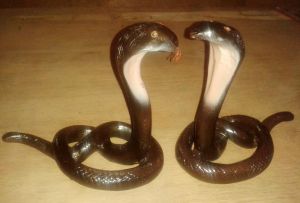 Wooden Snake Statue