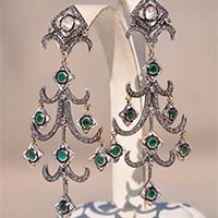Victorian Emerald Earring