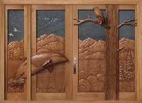 carved wooden door