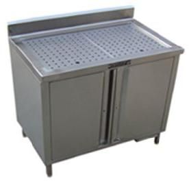 Work Station with Liquor Storage Lockable Cabinet