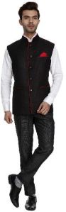 Mens Black Red Waistcoats