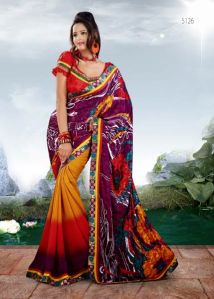 Crepe Jacquard Saree