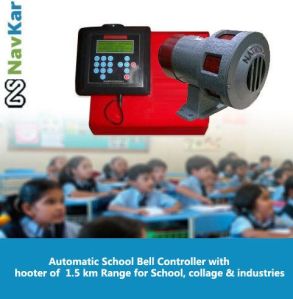 Automatic School Bell with hooter of 1.5 km Range for school, Collage