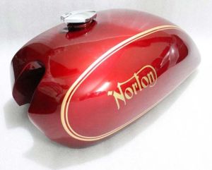 Norton Commando 750 Bike Red Painted Fuel Tank