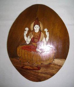 Wooden Laxmi Carving