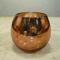 Antique Copper Glass Votive