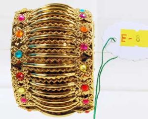 Fancy Gold Bangles E-8