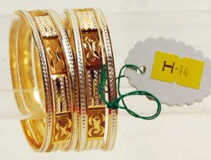 Fancy Gold Bangles H-14