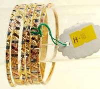 Fancy Gold Bangles H-18