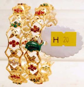 Fancy Gold Bangles H-20