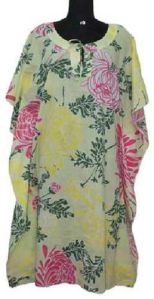 Cotton Hand Round Neck Kaftan