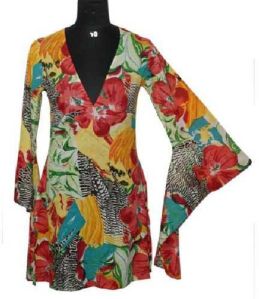 Printed Cotton Tunic Sleeve Kaftan