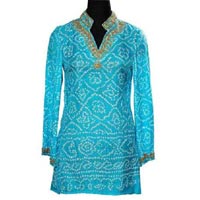 Silk Bandhani Kurti KR-1019