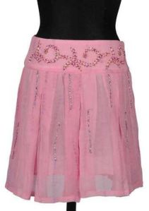 Silk Georgette Hand Beaded Skirt-code- Sk-8