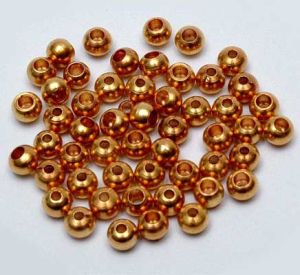 Brass Round Golden Beads Be-1