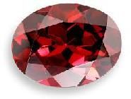 red garnet stone