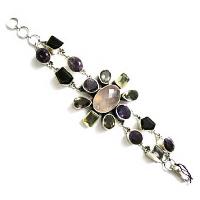 silver gemstone bracelets