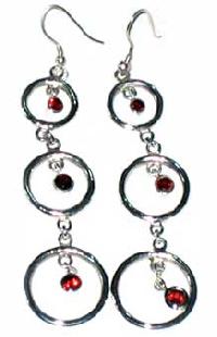 GE-08 silver gemstone earrings