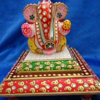 Marble Double Chowki Ganesh