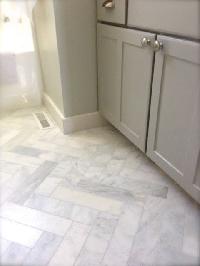 Marble bathroom tiles