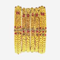 machine cut gold bangles