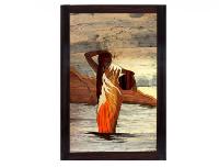 Beautiful Pond Lady Painting