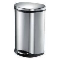 steel trash cans