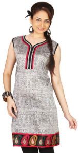 Gray Silk Kurtis