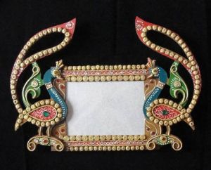 Dual Peacock Photo Frame