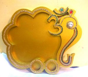 Diwali pooja thali decorated pooja thali