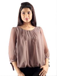 Brown Georgette Top